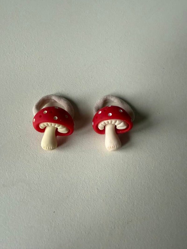 Haarelastiek set van 2 - Paddestoelen