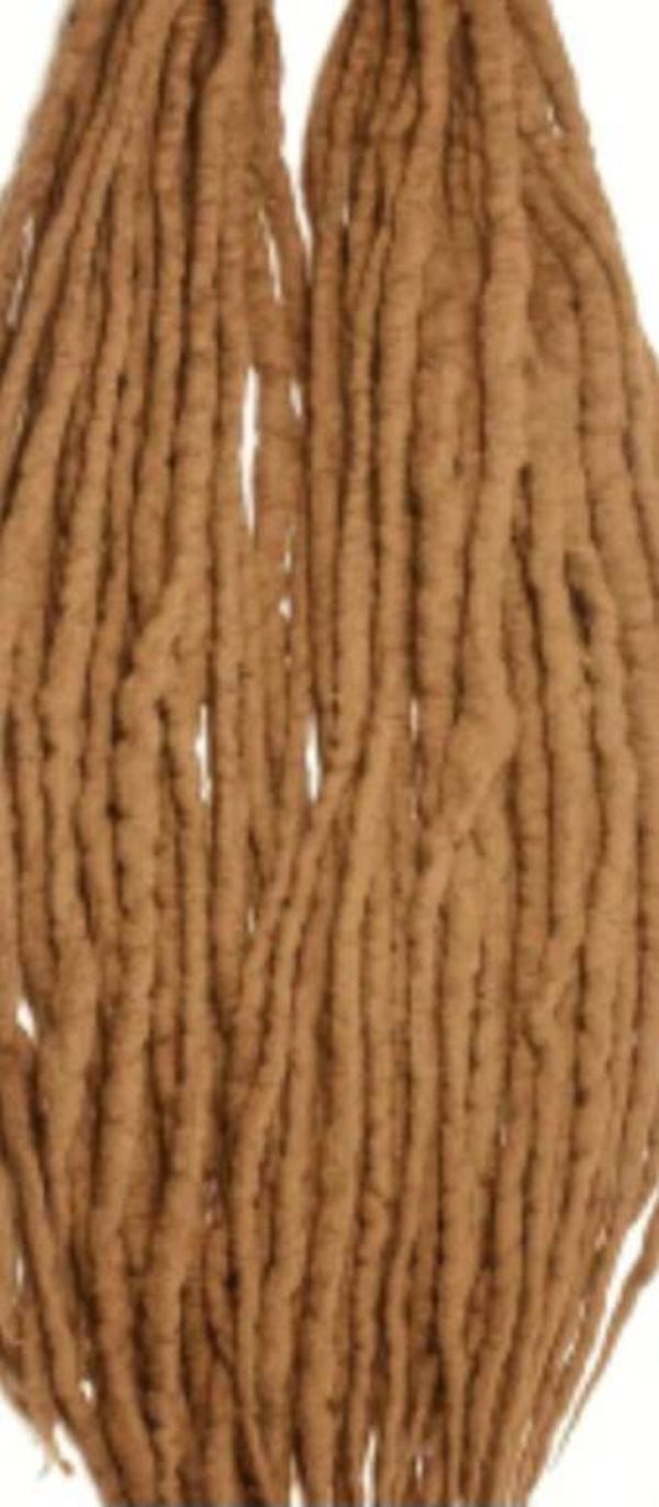 Dreadlock Extentions-Wool light brown.