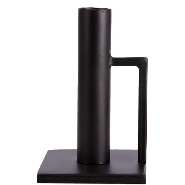 Kandelaar Lotti - Zwart metaal - 12 cm