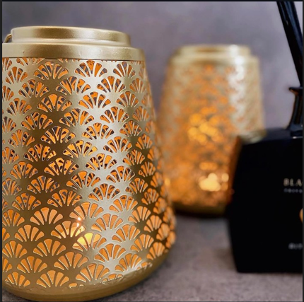 Gouden Metalen Lantaarn / Windlicht – 19,5 cm