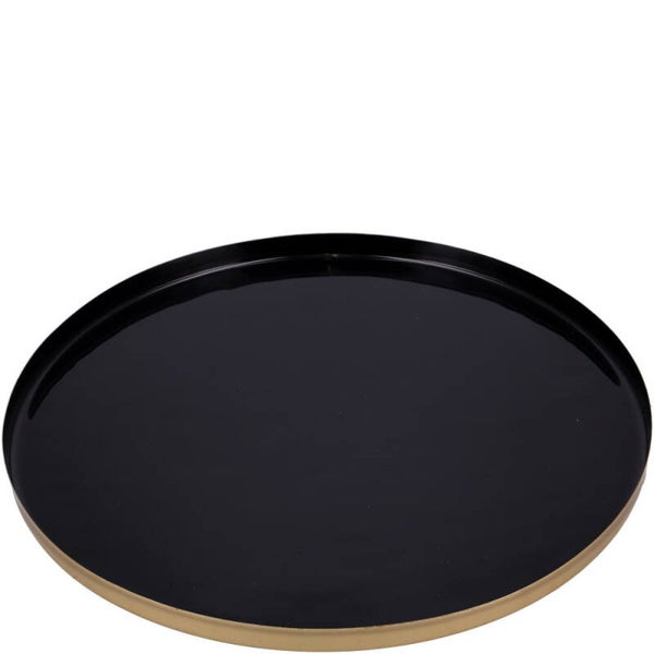 Dienblad metaal zwart goud