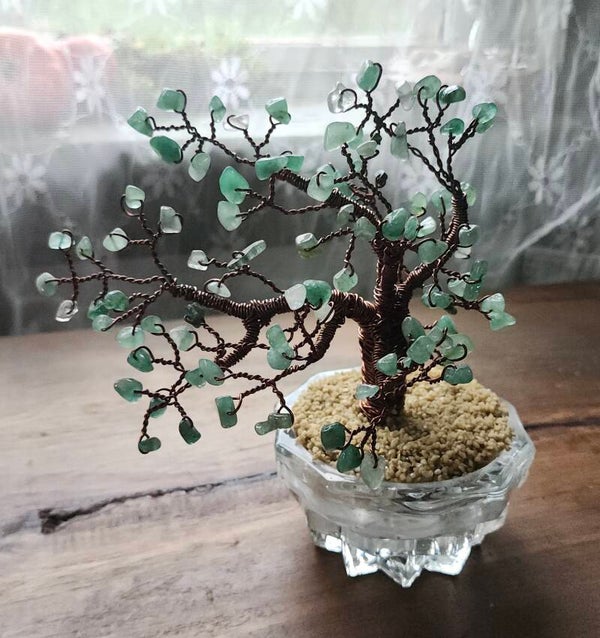 Brown with Jade colored gems