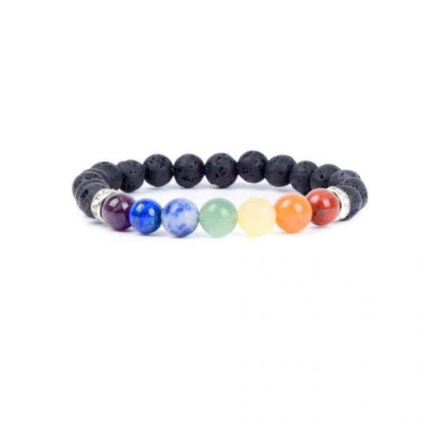 Edelsteen armband lavasteen / chakra