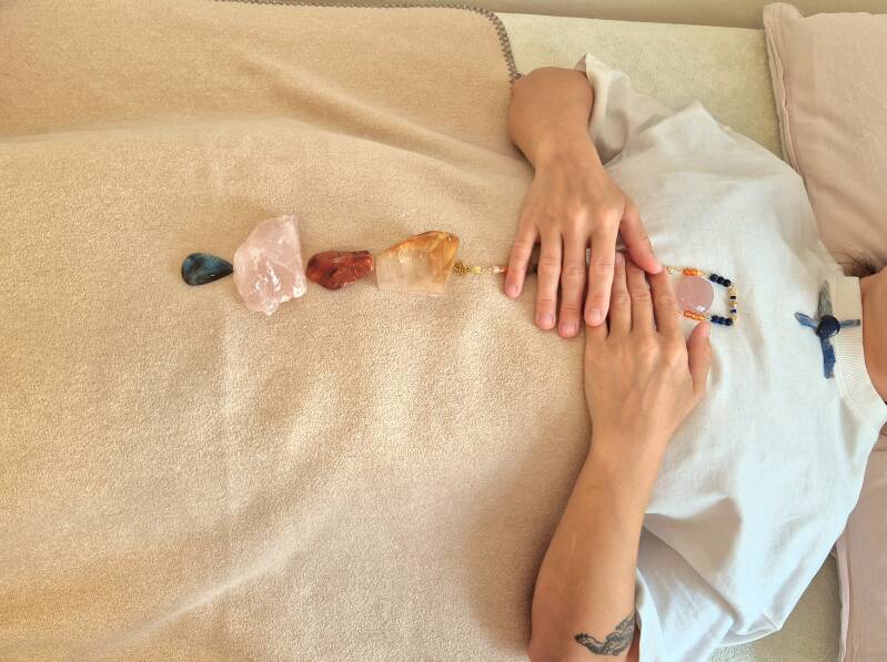 Klientin in der energetischen Integrationsphase