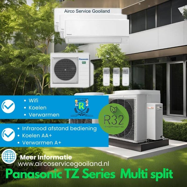 Multi Split set Panasonic TZ series met Nanoen 99,9% bacterie vrije omgeving.