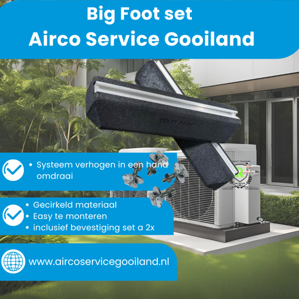 Big Foot set 2 stuks incl. Bevestiging voor uw airco systeem