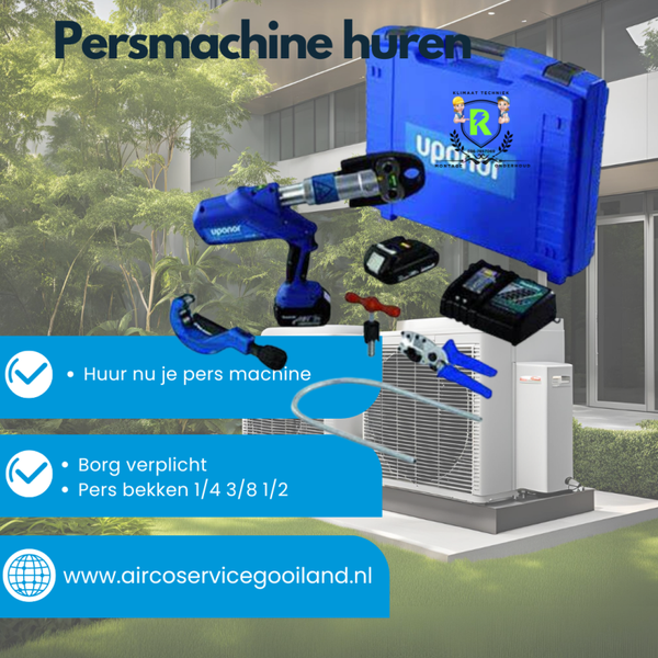 Warmtepomp Upinor persmachine 22mm 32mm 38mm VSH