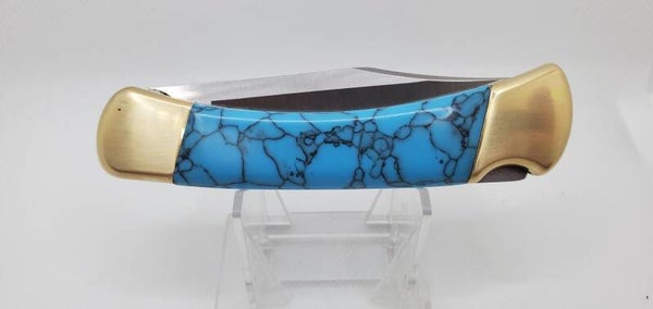Buck 110 Blue Turquoise