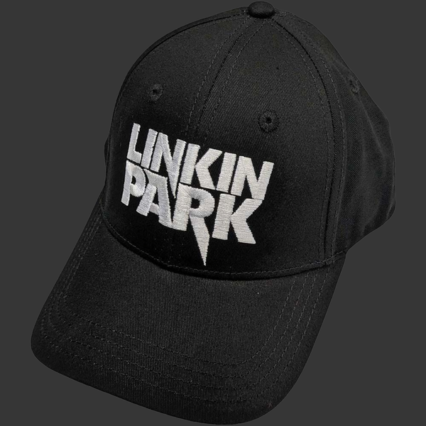 Linkin Park Unisex Baseball Cap: White Logo (Black)