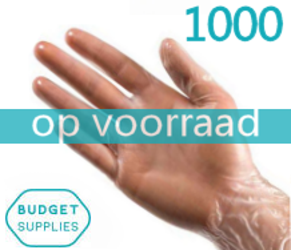 Vinyl handschoen transparant 10x100 stuks