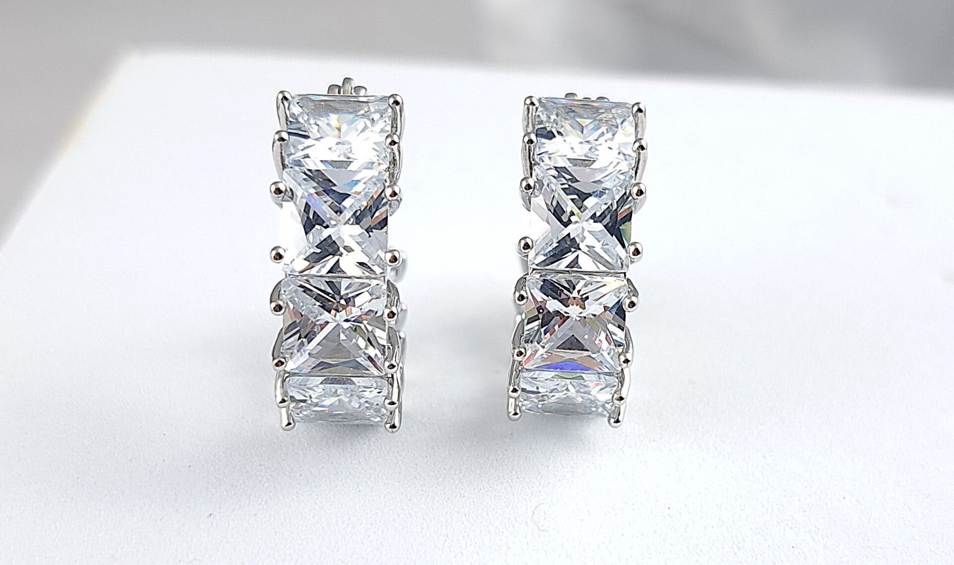 Crystal Stack Hoop Earrings