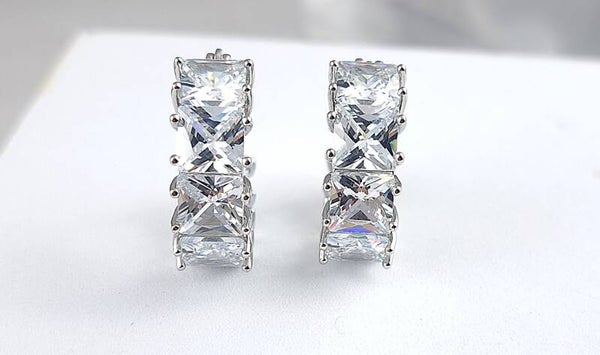 Crystal Stack Hoop Earrings