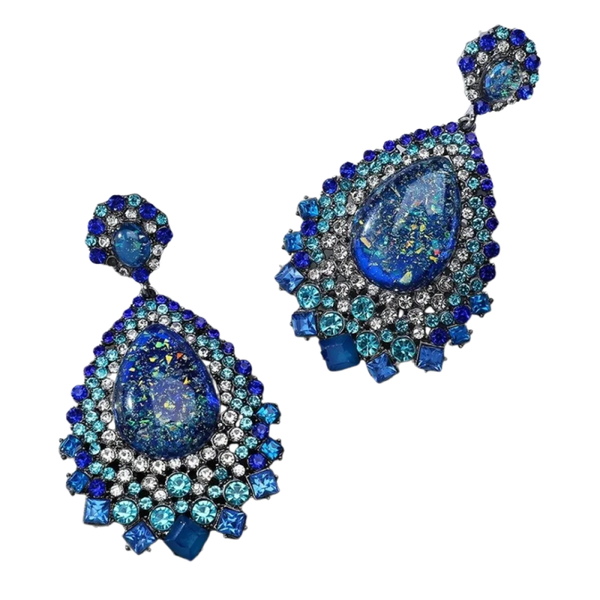 Vintage-Style Crystal Waterdrop Earrings