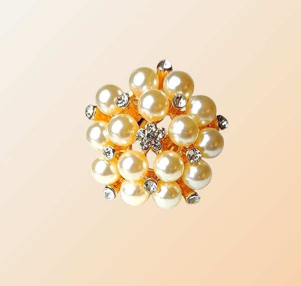 Stunning Faux Pearl Statement Ring