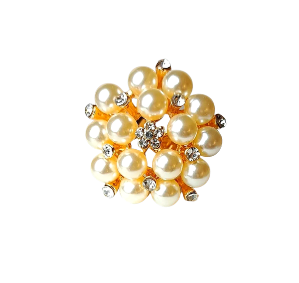 Stunning Faux Pearl Statement Ring