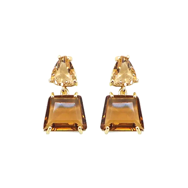Smoky Brown Drop Earrings