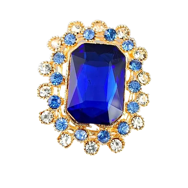 Navy Blue Adjustable Statement Ring