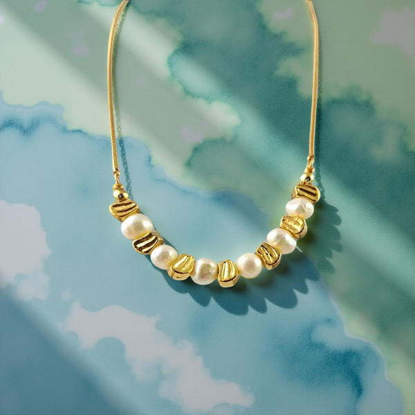 Freshwater Pearl Stainless Steel Necklace