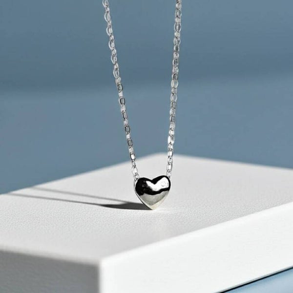 925 Sterling Silver Delicate Heart Necklace