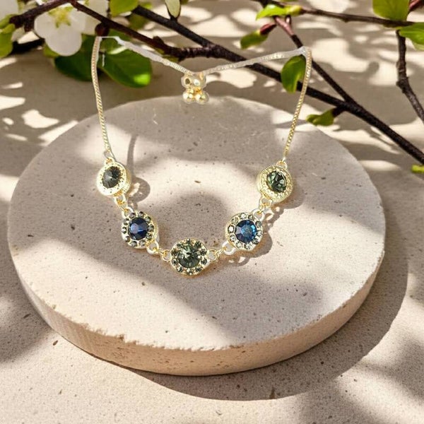 Blue and Green CZ Bracelet