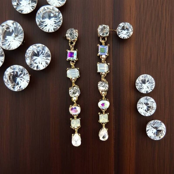 Pink or White Long Dangle Earrings