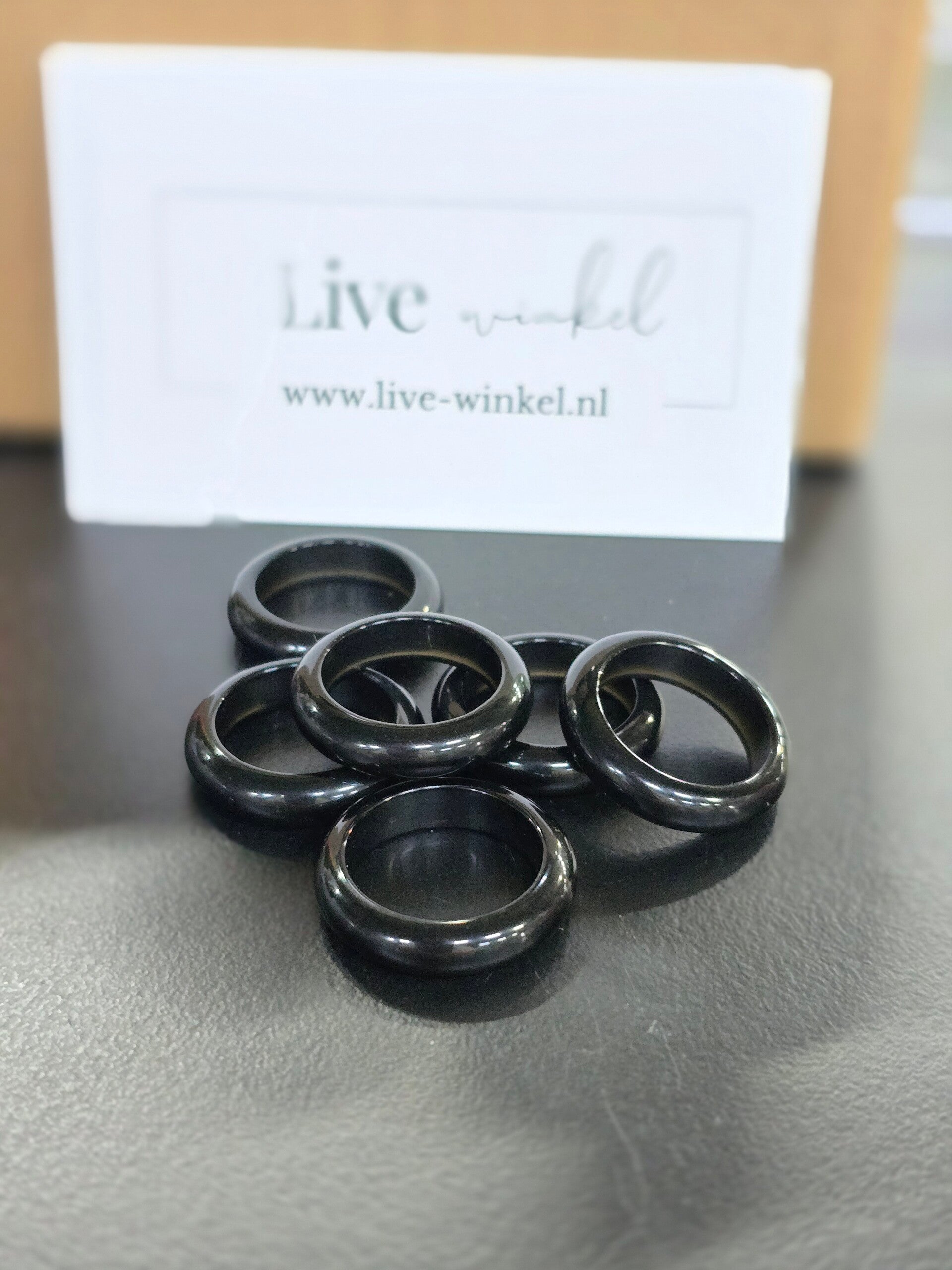 Obsidiaan Bol Ring Houder