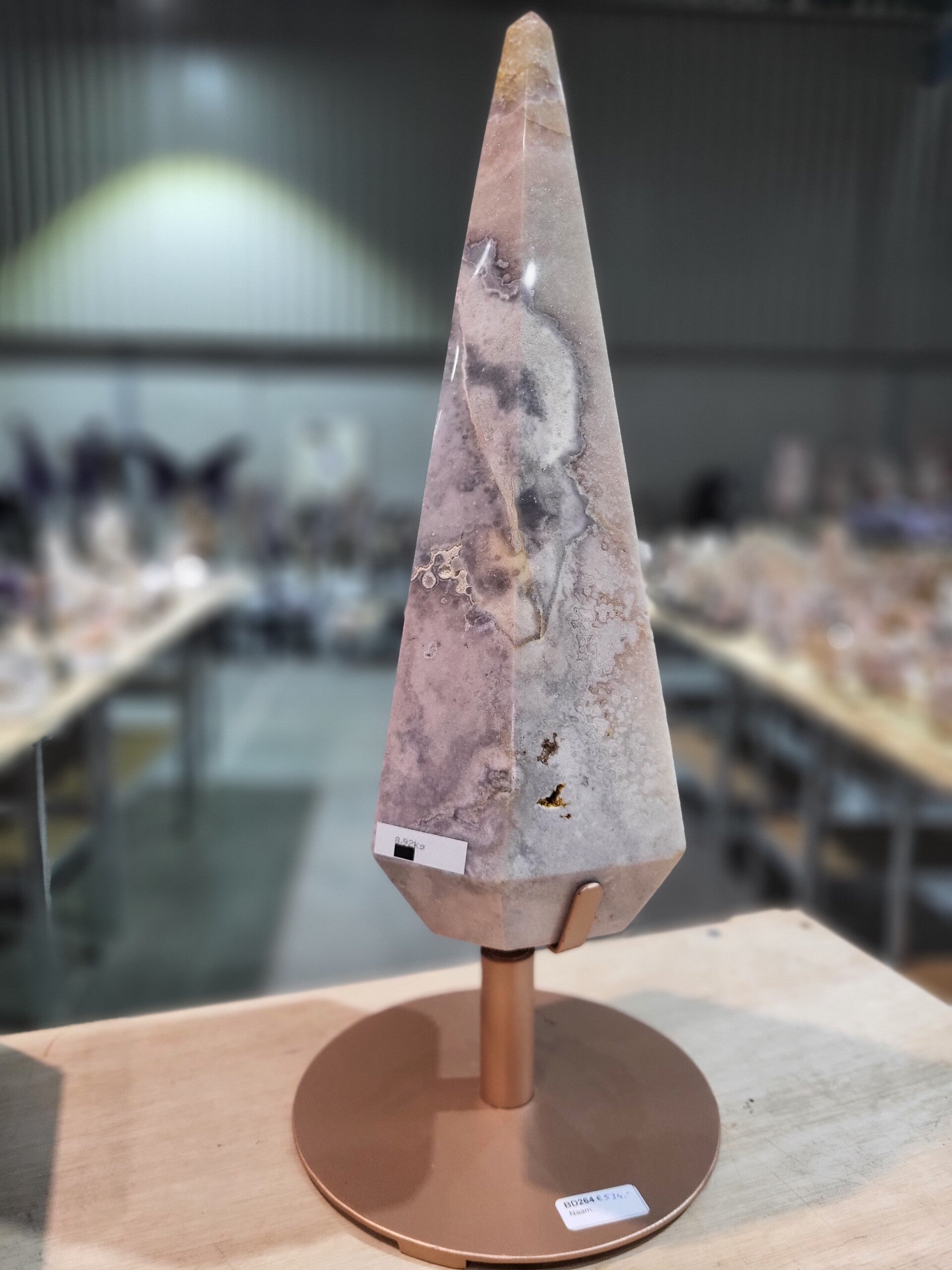 Roze amethist punt WBA42