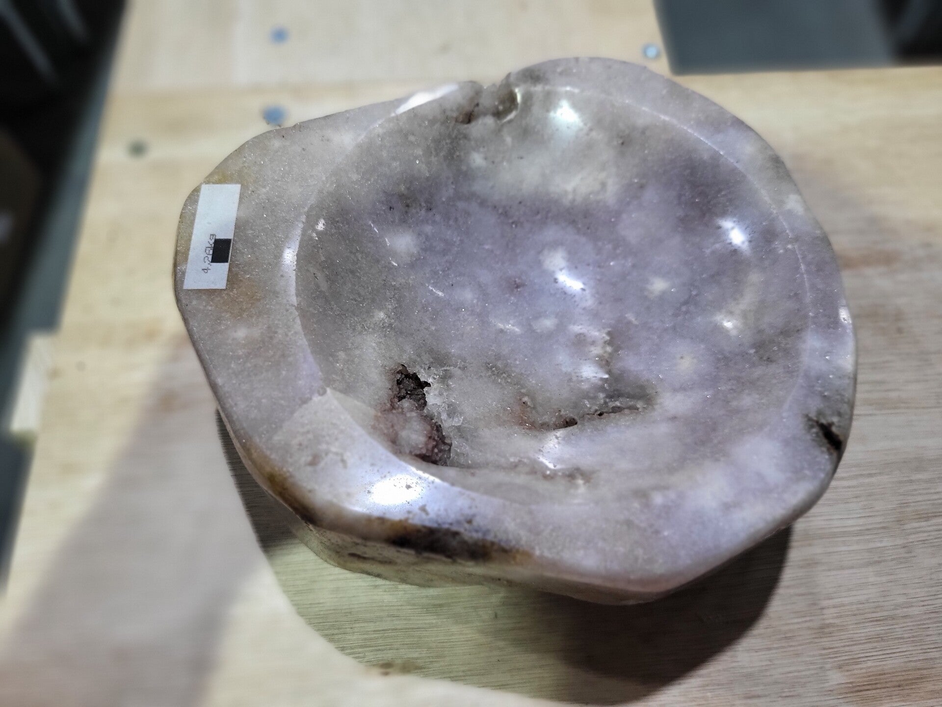 Roze amethist schaal WBA224