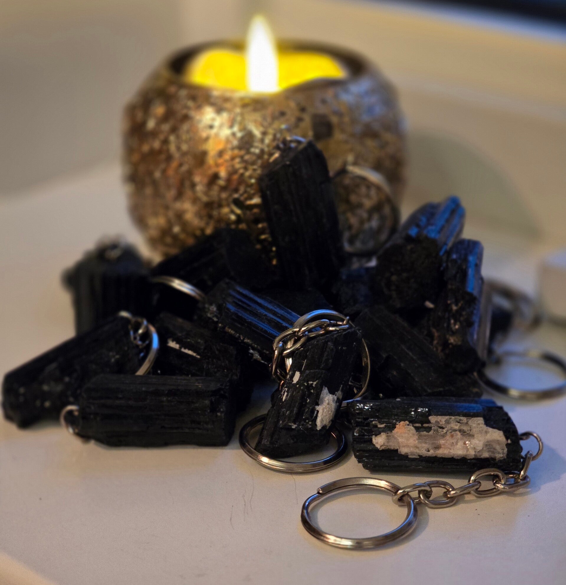 Zwarte Toermalijn Sleutelhanger