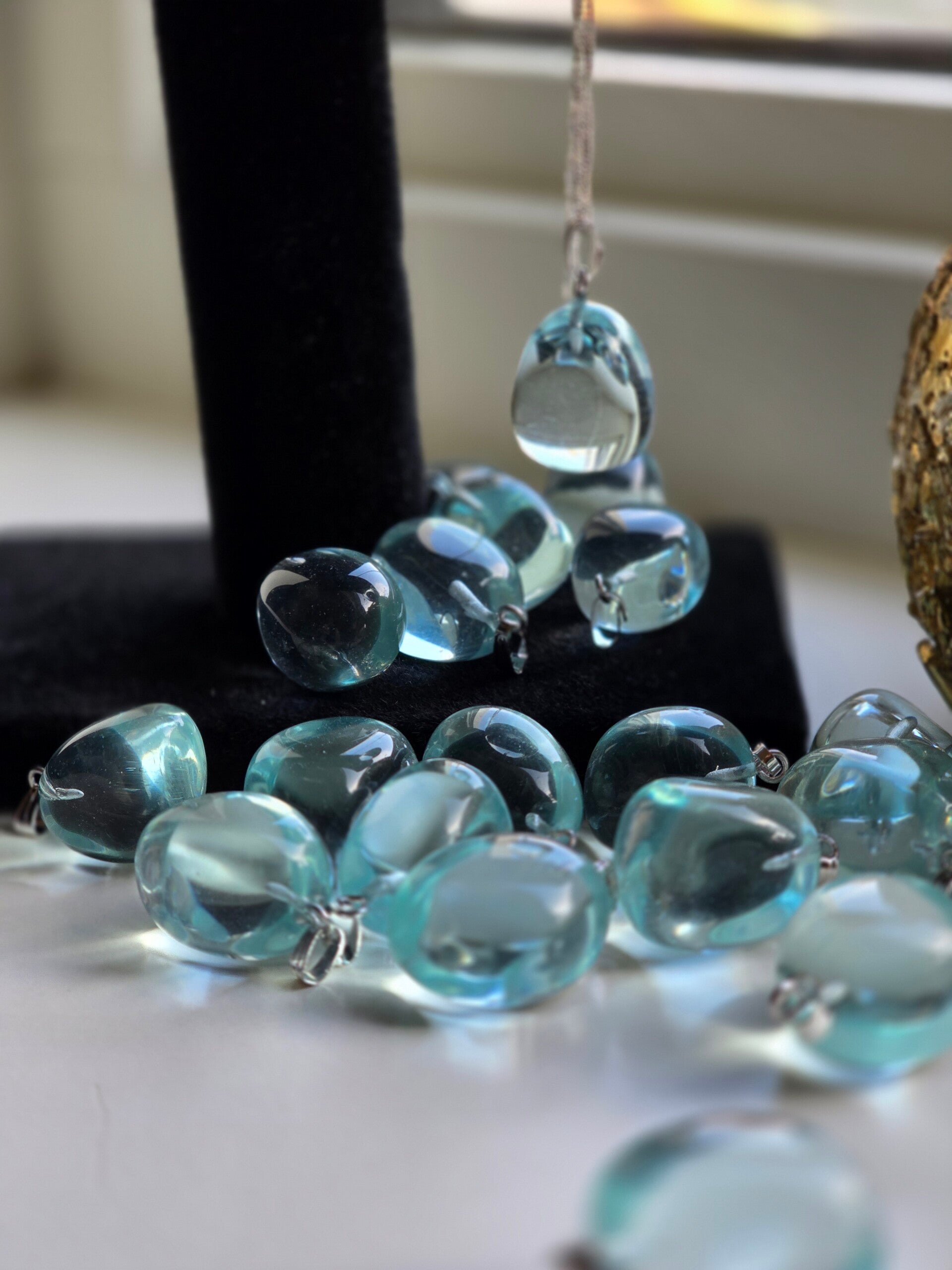 Andara (Blauwe) Obsidiaan Ketting Hanger