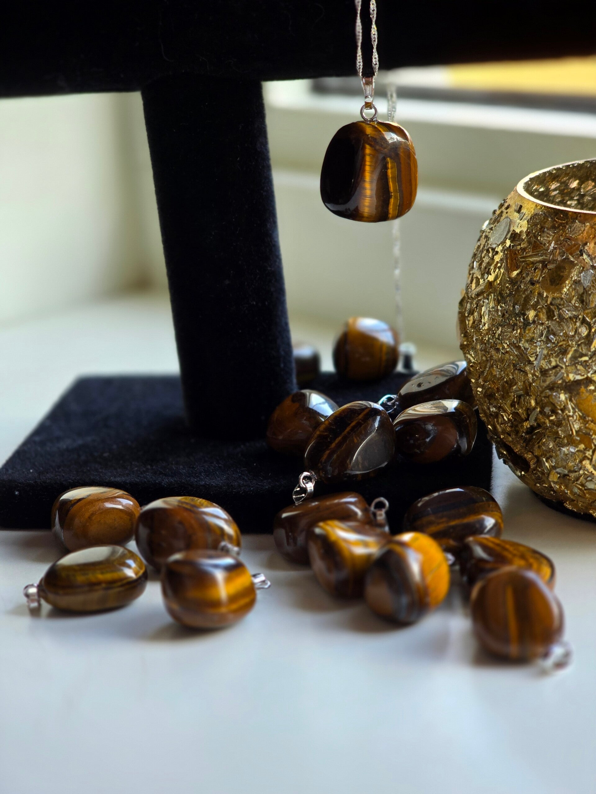 Tijgeroog Ketting Hanger