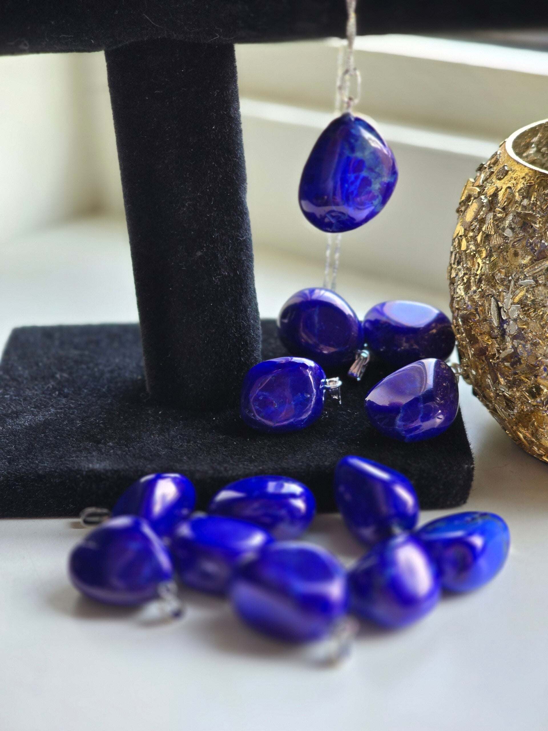 Lapis Lazuli (Kleur is versterkt) Ketting Hanger