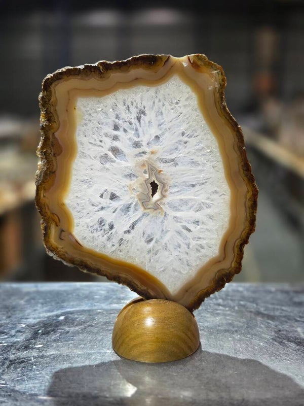 BF99 Agaatschijf in Houder