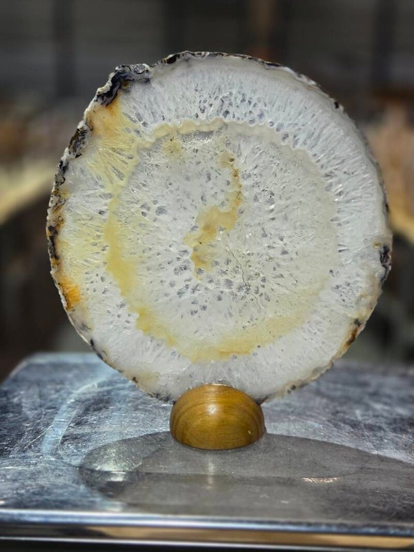 BF113 Agaatschijf in Houder