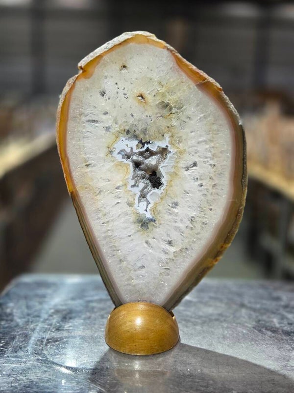 BF127 Agaatschijf in Houder