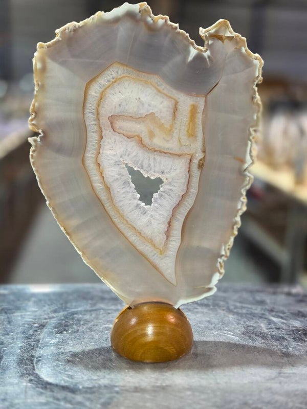 BF154 Agaatschijf in Houder