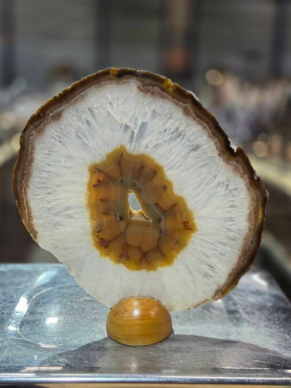 BF222 Agaatschijf in Houder