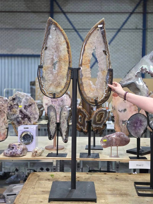 Koop een Sleutelhanger en maak Kans Op Grote Agaat Vlinder op standaard