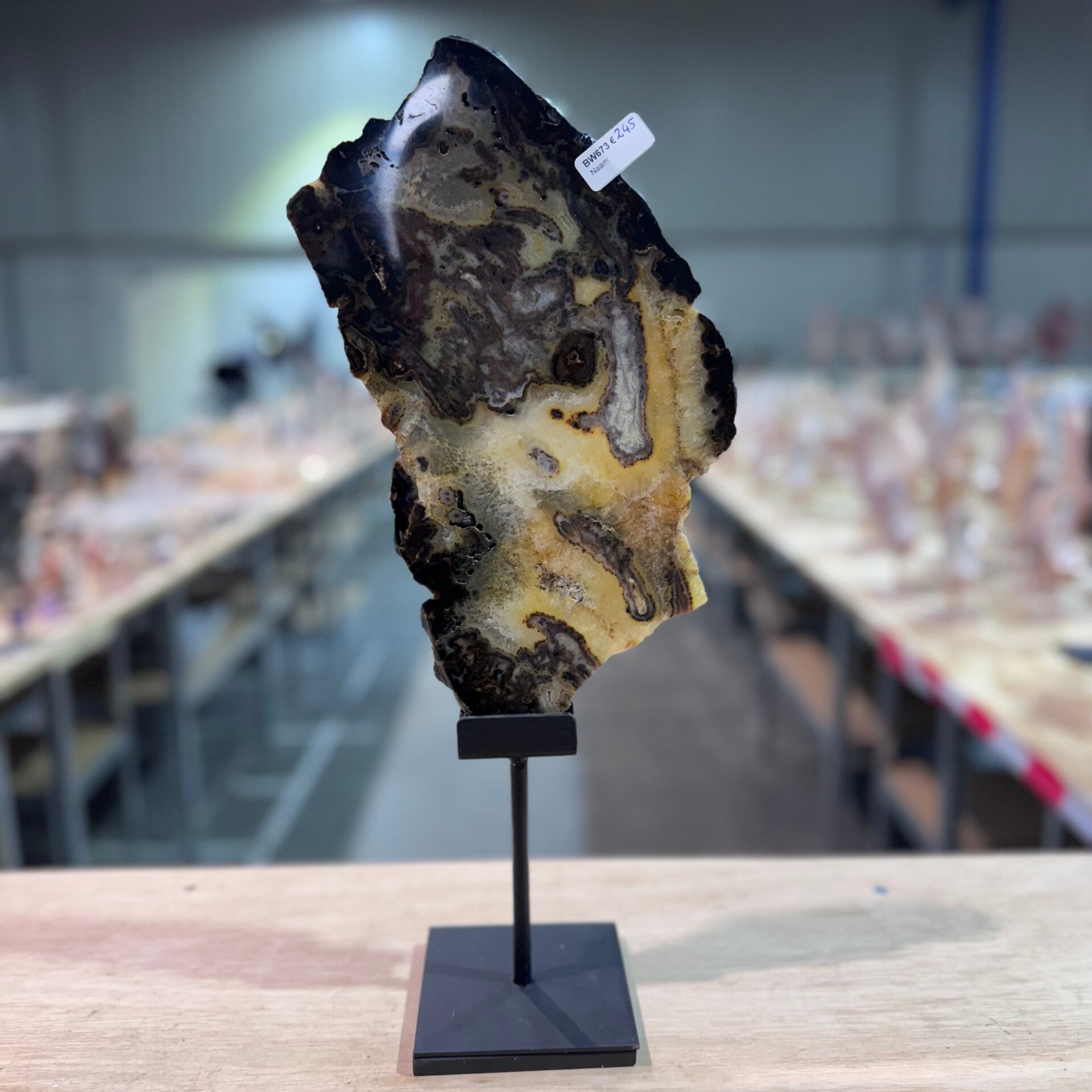 Agaat in houder WBA112