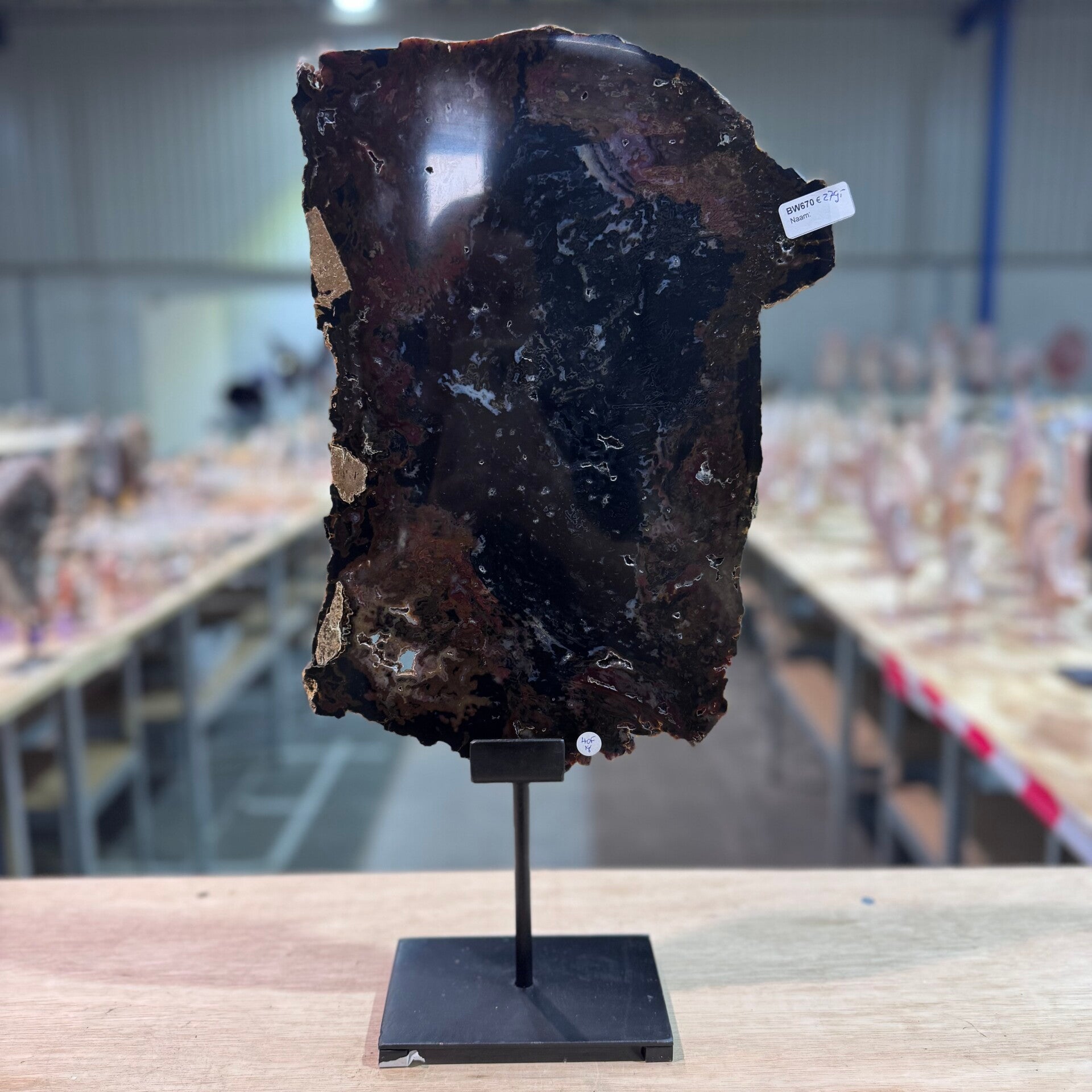 Agaat in houder WBA102