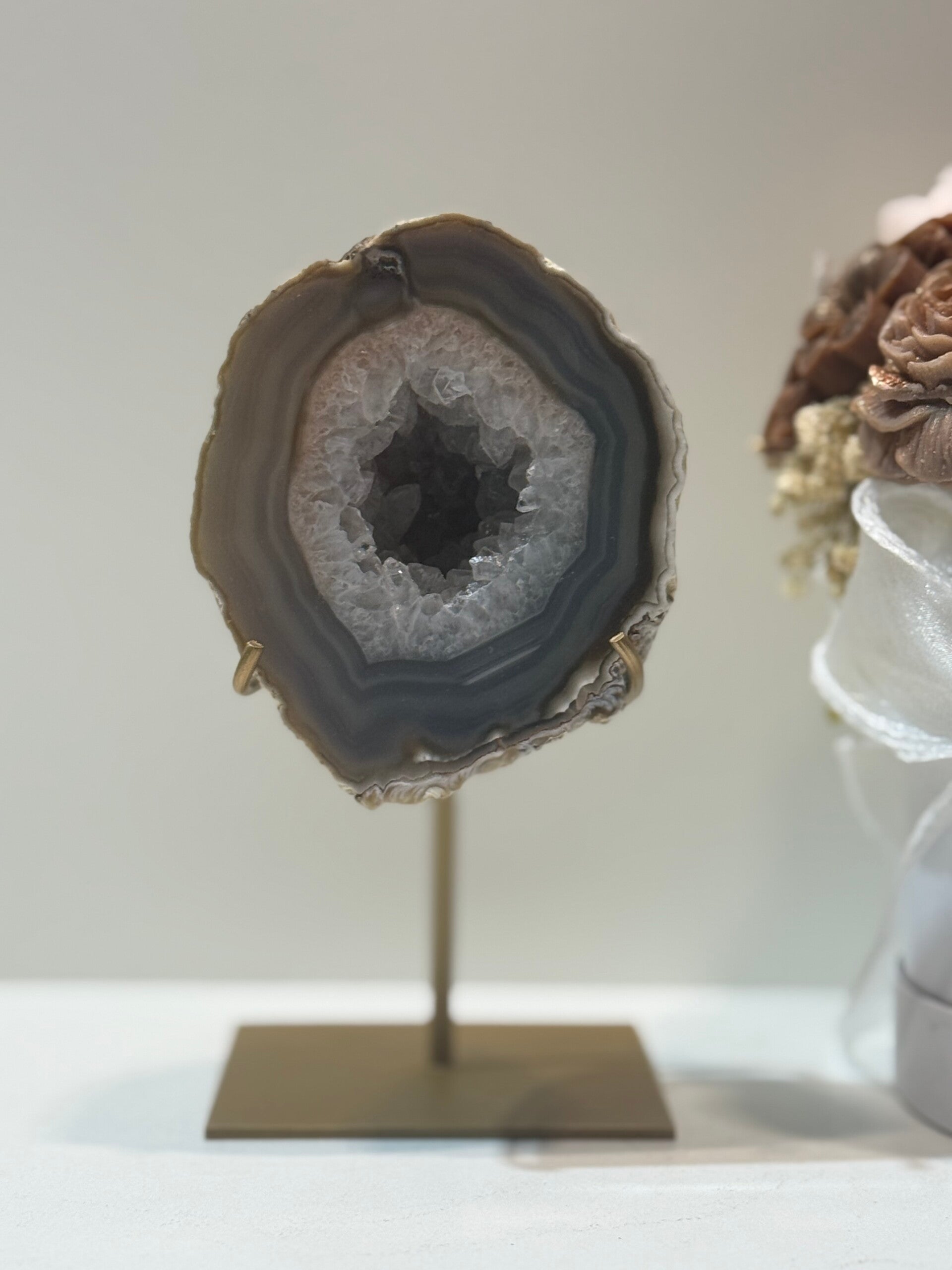 Agaat Geode op Standaard - 0,678 Kilogr.