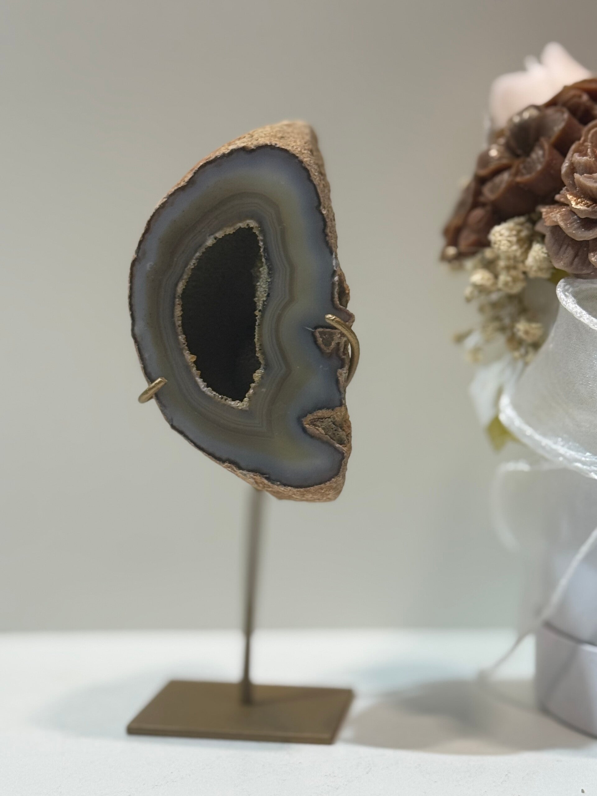 Agaat Geode op Standaard - 0,348 Kilogr.