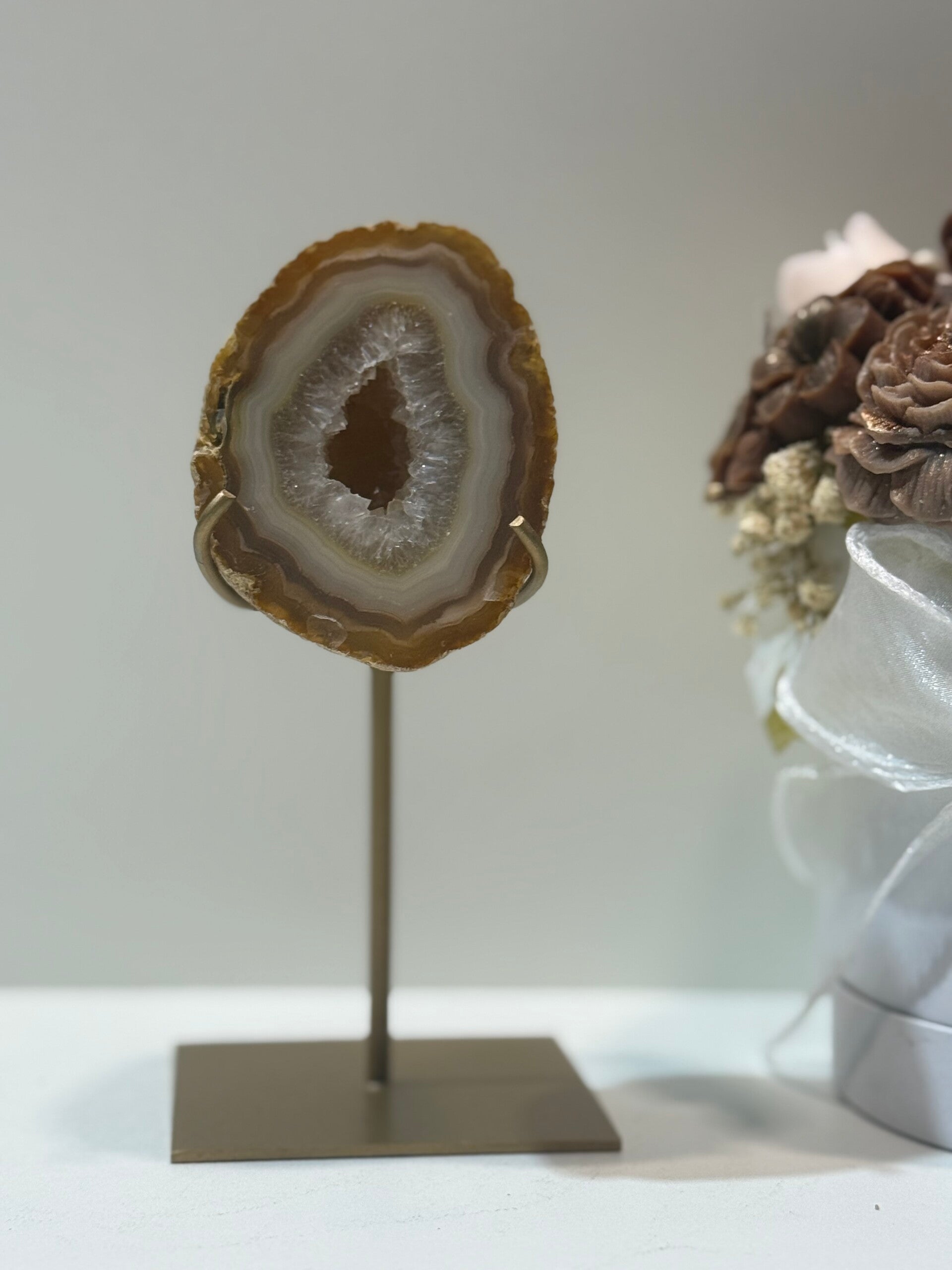 Agaat Geode op Standaard - 0,476 Kilogr.