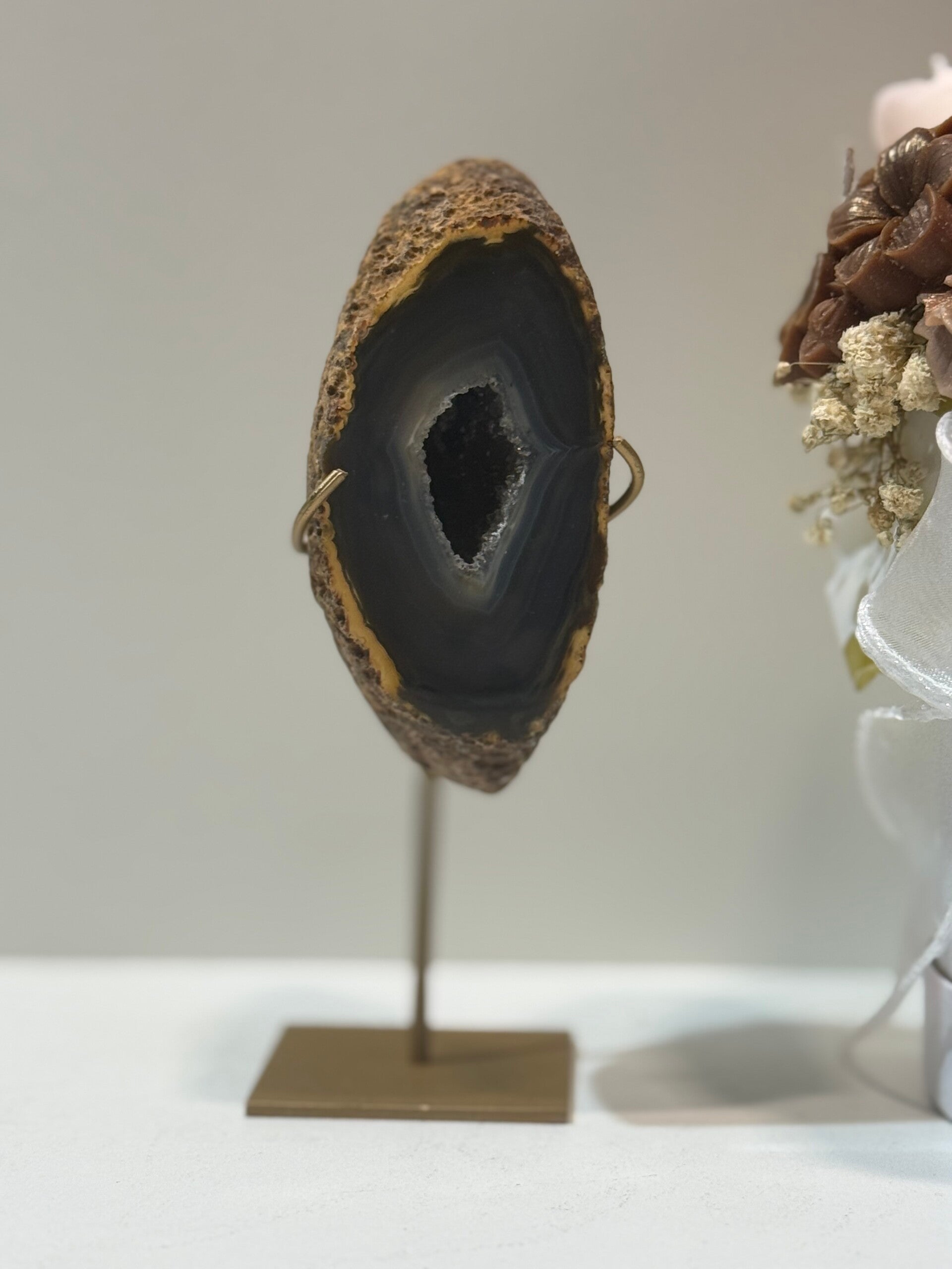 Agaat Geode op Standaard - 0,352 Kilogr.