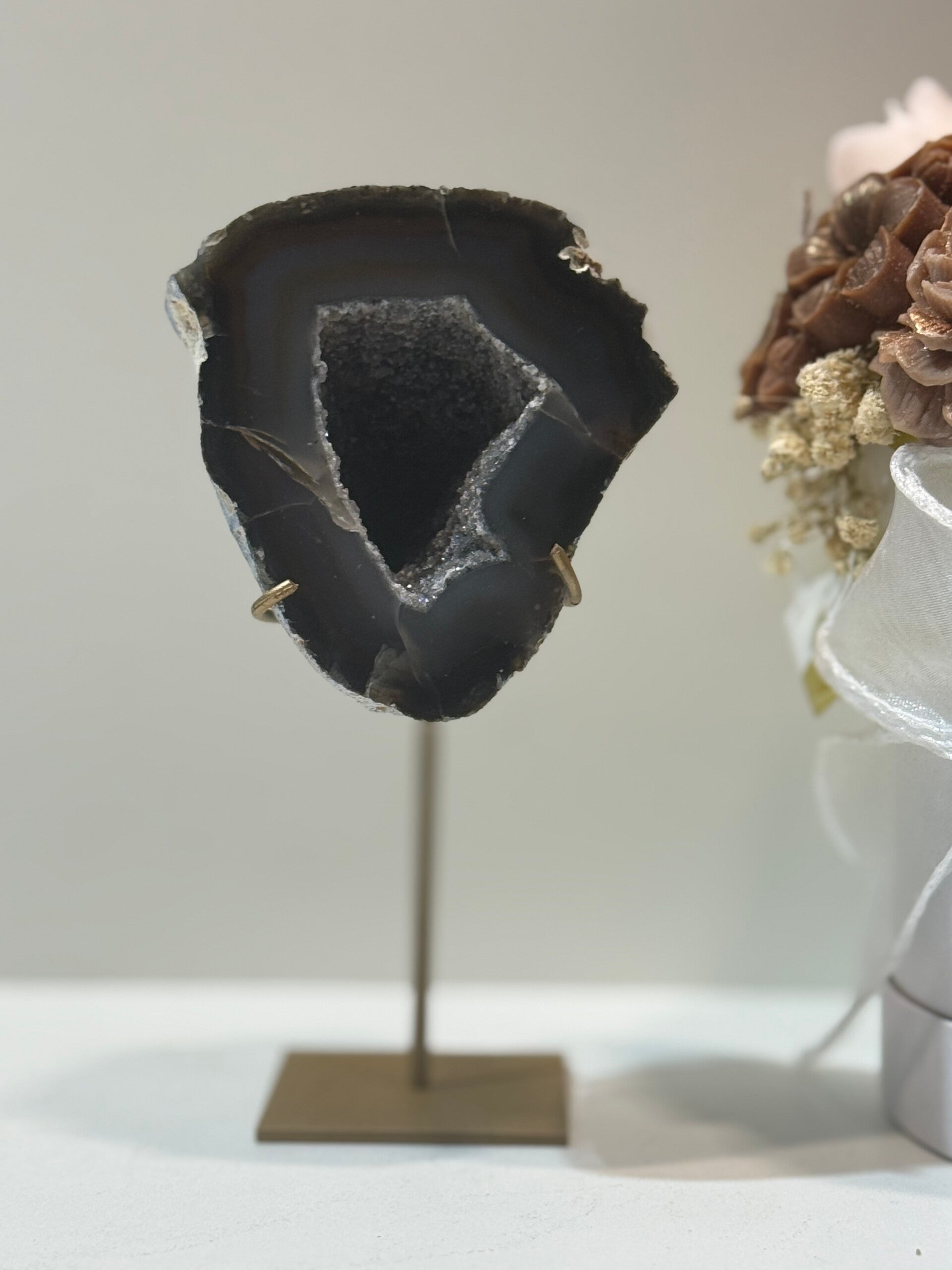 Agaat Geode op Standaard - 0,424 Kilogr.