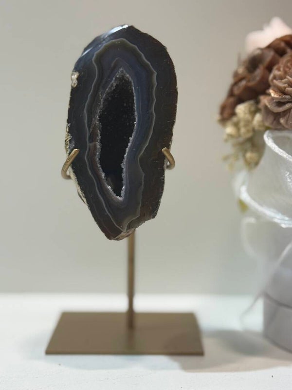 Agaat Geode op Standaard - 0,466 Kilogr.