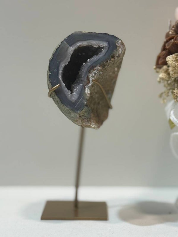 Agaat Geode op Standaard - 0,304 Kilogr.
