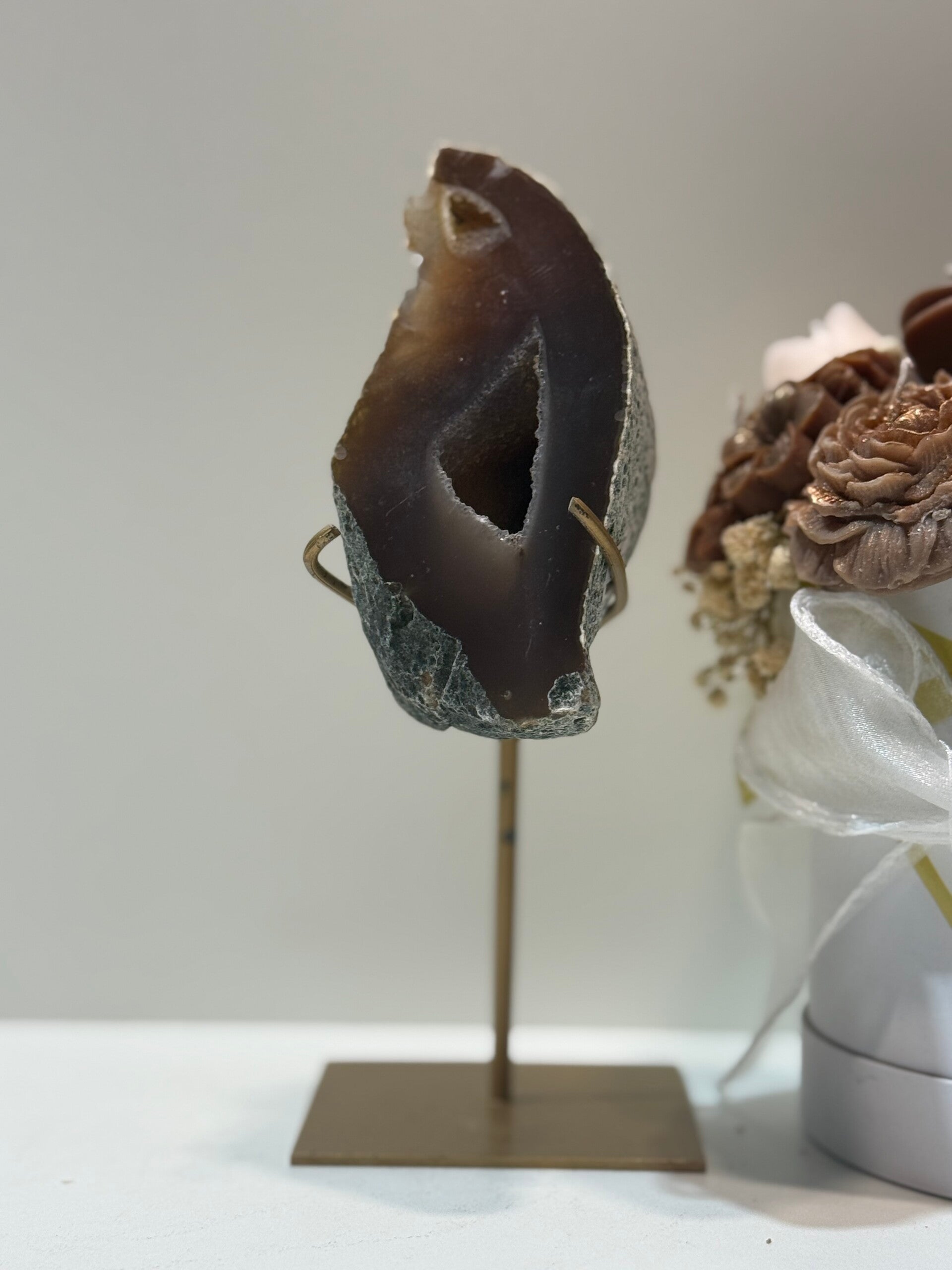 Agaat Geode op Standaard - 0,562 Kilogr.