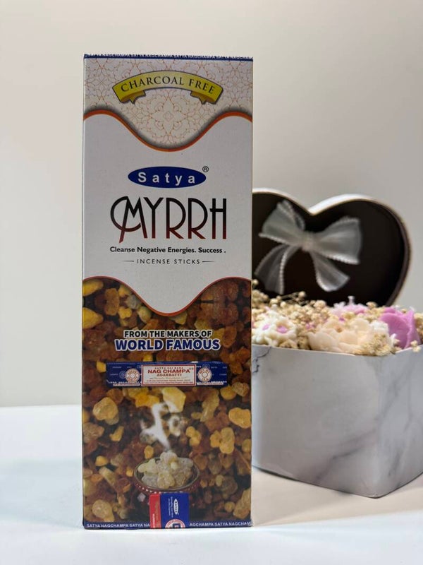 Wierook - Satya - Myrrh (Energie, Reiniging, Succes & Welvaart) - Doos