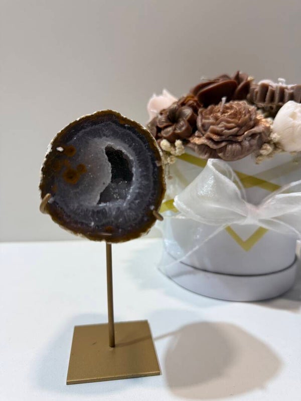 Agaat Geode op Standaard - 0,264 Kilogr.